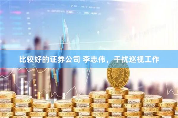 比较好的证券公司 李志伟，干扰巡视工作